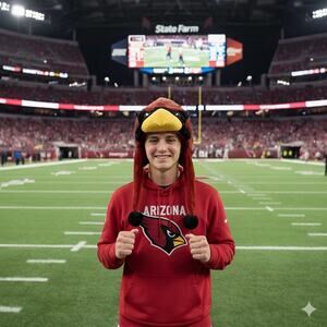 NEW NFL Arizona Cardinals Mascot Themed Dangle Hat